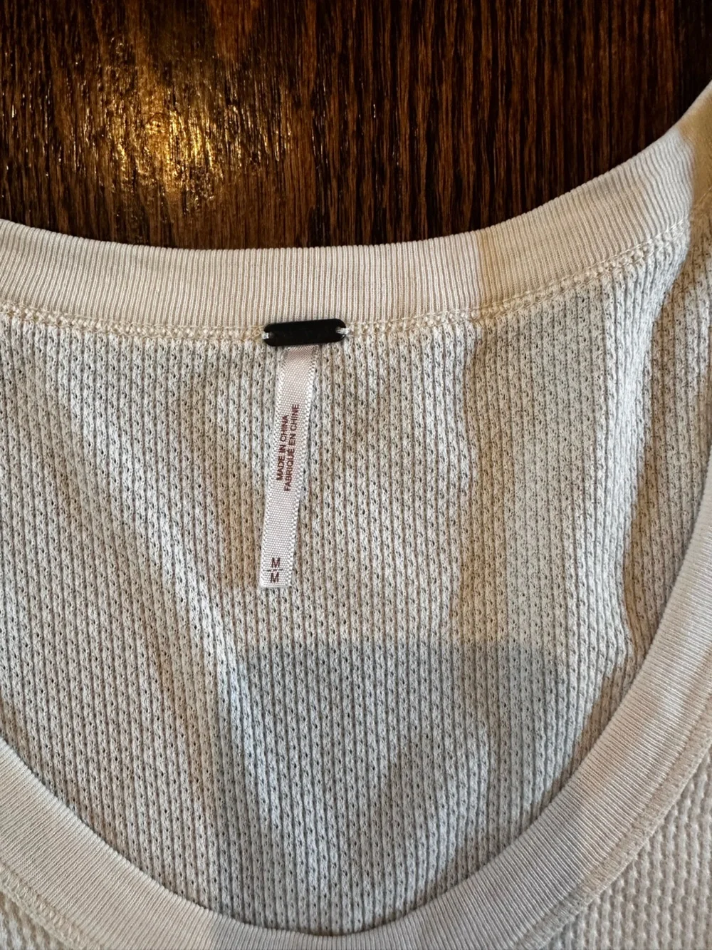 Free People Thermal with lace detail sleeves